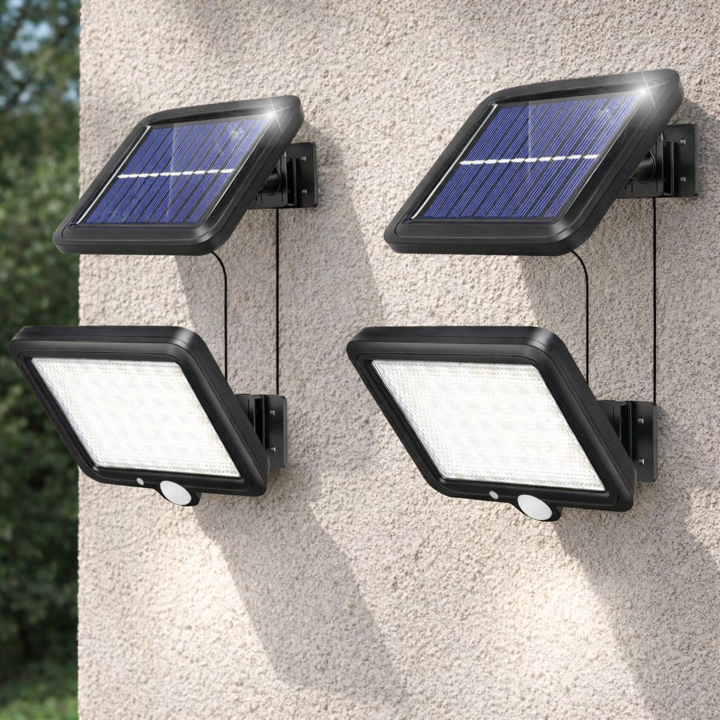 2 PACK Solar Light Outdoor, 56 LED Solar Light Outside with Motion Detector