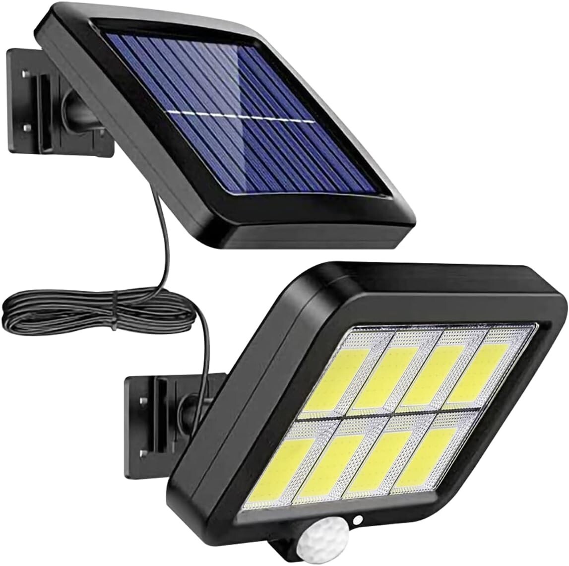 Outdoor Garden Flood Lamp Solar Power LED PIR Motion Sensor Wall Light Security
