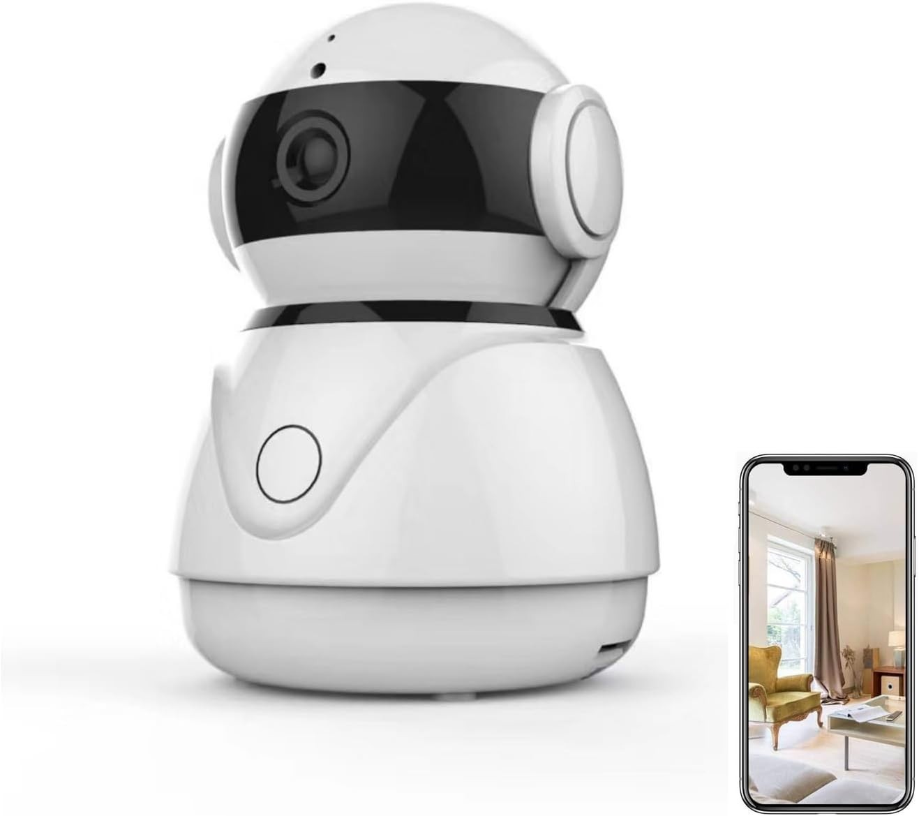 Home Security Camera WiFi Pan/Tilt/Zoom 1080P Day/Night Automatic Tracking 2-Way Audio Motion Detection 24/7 Recording